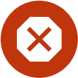 Significant risk icon - red circle with an "x" in the middle.