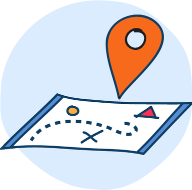 map with location pin