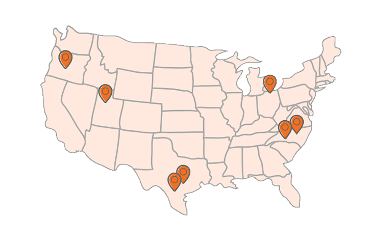 Map of US Cities with DIFs