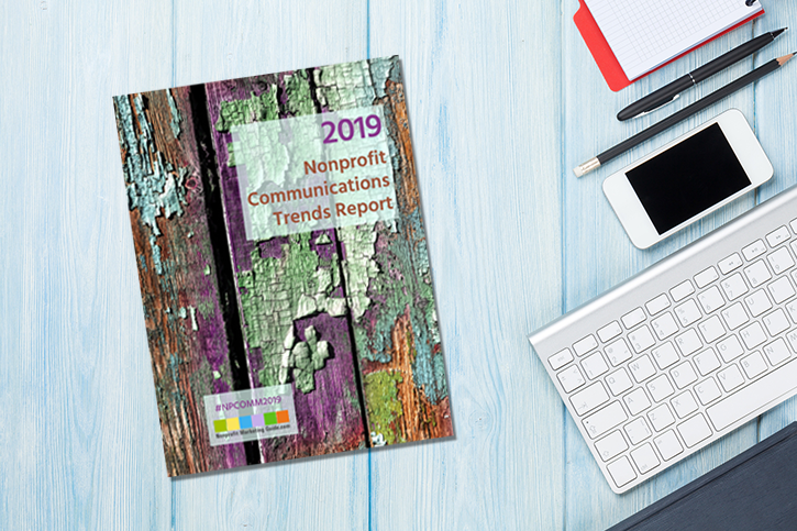 Cover of 2019 Nonprofit Communications Trends Report